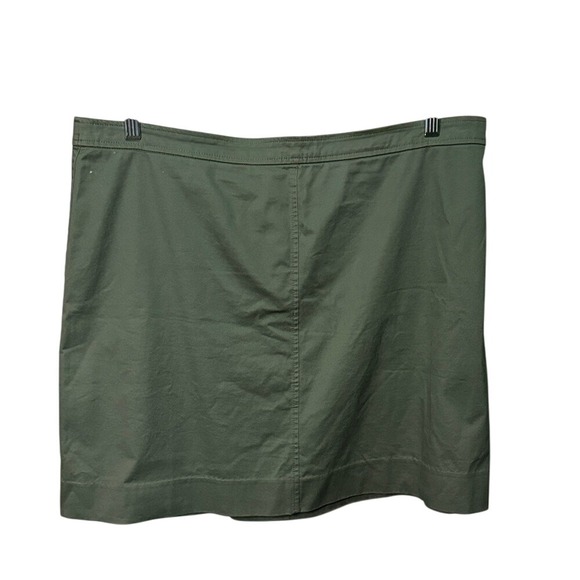 J. Crew Dresses & Skirts - J. Crew Womens Olive Green Cotton Blend A Line Mini Skirt Size 16